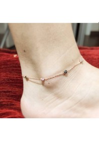 Resim Oriental Kuyumculuk Jewellery Kadın Rose Taşlı Gümüş Halhal Rose 