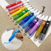 Resim 12'li EĞLENCELİ Jumbo Twistable Crayonlar, Pürüzsüz Jel, Yıkabilir, Koyu Uç, Plastik ve Cam Yüzeylerde Çizim, Boyama, İşaretleme, Renklendirme için, Sanat Malzemeleri 