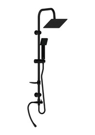 Resim Gpd Yönlendiricili Kare Duş Seti Yağmurlama (3 Fonksiyonlu) Siyah 