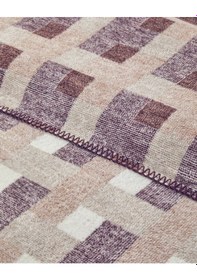 Resim Magnet Pamuklu Tek Kişilik Battaniye Krem - Bordo Krem - Bordo 