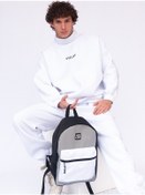 Resim Unisex Beyaz Gri Siyah Su Geçirmez Okul Ve Sırt Çantası Beyaz - Gri 