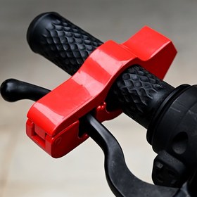 Resim 1 adet Alüminyum Alaşımlı Hırsızlık Önleyici Bisiklet Direksiyon Kilidi, Cilalı Yüzey, Düğme Kontrolü, Elektrikli Bisikletler, Motosikletler, Scooterler için Güç Gerektirmez 