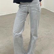 Resim Kadınlar için Deniz Mavi Renkli Flare Bacaklı Pantolon - Rahat Bol Kesim, Tüm Mevsim Konforu, Rahat Giyim|Bol Kesim Pantolonlar|Konforlu Kesim 