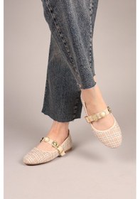 Resim Owo Gold Aksesuarlı Babet Tüvit Ten-8144 Ten 