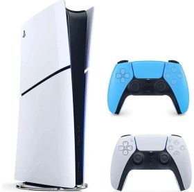 Resim SONY Playstation 5 Slim Digital 1 TB İthalatçı Garantili Oyun Konsolu Mavi Dualsense + Şarj İstasyonu 