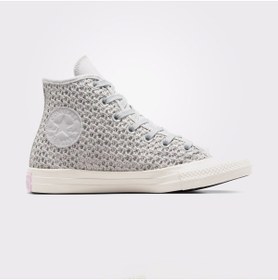 Resim Converse Chuck Taylor All Star Kadın Gri Işlemeli Sneaker 