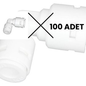 Resim Su Arıtma Cihazı Filtre Dirseği / Quick - Quick Bağlantı / 100 Adet 