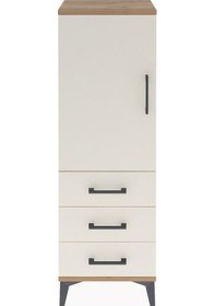 Resim Arges Dolap 2 Raflı 3 Çekmeceli Tek Kapaklı 44x30x134 Çam-aytaşı Atlas Çam 