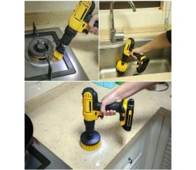 Resim Optana​ Matkap Ucuna Takılan Fırça Matkap Uyumlu Halı Koltuk Yıkama Fırçası Araç Koltuk Teker Yıkama Temizleme 