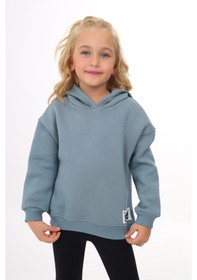Resim Toontoy Kız Çocuk Baskılı Sweatshirt Açık Mavi 