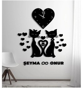 Resim Kişiye Özel Dekoratif Modern Duvar Saat-isim Bildirin 