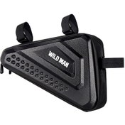 Resim Yifomall Bisiklet Ön Çerçeve Çantası - Su Geçirmez, Yansıtıcı Eva Sabit Kasa - Dağ, Yol Bisikleti İçin Pratik Araç Depolama Siyah 