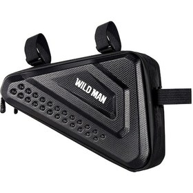 Resim Yifomall Bisiklet Ön Çerçeve Çantası - Su Geçirmez, Yansıtıcı Eva Sabit Kasa - Dağ, Yol Bisikleti İçin Pratik Araç Depolama Siyah 