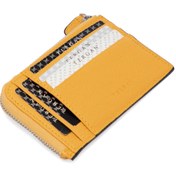 Resim Sarı Deri Unisex Kredi Kartlık - S1KK00000265-H28 