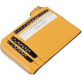 Resim Sarı Deri Unisex Kredi Kartlık - S1KK00000265-H28 