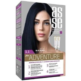 Resim Asse Hair Color System Saç Boyası Mavi Siyah No: 1.1 