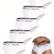 Resim 5 Adet Beyaz Seksi Erkek İç Çamaşırı Erkek Külot Polyester Moda Stili Konfor Nefes Alabilen Erkek Külotları Slips Jockstrap Brezilya Yumuşak 
