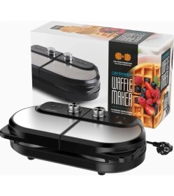 Resim Arendo Belçika Double Waffle Makinesi Kalp Şekilli 1400W 