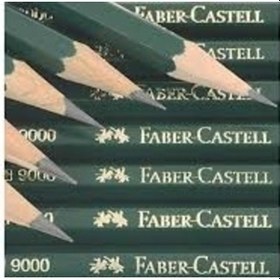 Resim Faber-Castell 9000 H Dereceli Kurşun Kalem Yeşil Renk 