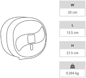 Resim A Form KTA 109 Küçük İçten Çekme Cimri Tuvalet Kağıt Dispenseri Aparatı - Şeffaf Füme - Plastik 