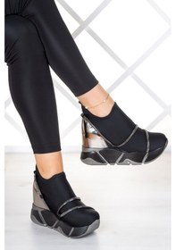 Resim Erkan Saçmacı Barbara Platin Streç Gizli Dolgu Günlük Ayakkabı Platin 