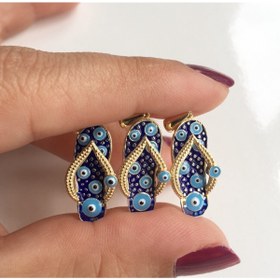 Resim simurg jewellery Gümüş Nazarlı Parmak Arası Terlik 