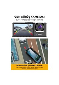 Resim 1s Wifi / App /1920p Fhd/ 170 Ultra Geniş Açı/gece Görüş/ G-sensörü 3 Kameralı Araç Kamerası 2025 