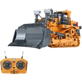 Resim Rc Ekskavatör 1/20 2.4ghz 11ch Rc İnşaat Kamyonu Mühendislik Araçları Eğitici Rc Bulldozer Büyük Britanya Rc Bulldozer 