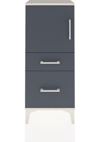 Resim Arges Komodin 2 Raflı 2 Çekmeceli Tek Kapaklı 44x30x106 Aytaşı-antrasit Aytası 