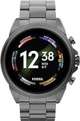 Resim Fossil Gen 6 44 mm dokunmatik ekran akıllı saat, Alexa entegre özellikli, kalp atış hızı, kan oksijeni, aktivite izleme, GPS, hoparlör, akıllı telefon bildirimleri, Duman, Modern 