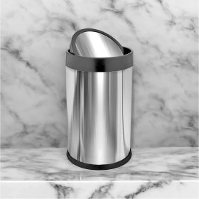 Resim Krom Kapaklı 27 Lt Çöp Kovası, Şık ve Kullanışlı Ev ve Ofis Çözümleri 