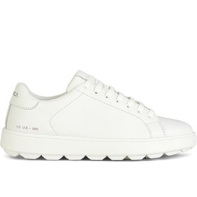 Resim Geox Kadın Beyaz Bağcıklı Spherica Ecub Deri Sneaker - Beyaz / 38 