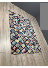 Resim Tuğra Etnik Desenli Alt Kısmı Dokuma Kilim 160x230 Ebatlı 