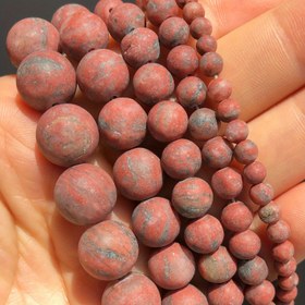 Resim 6/8/10mm Mat Kırmızı Jaspis Doğal Taş Boncuklar - Kendin Yap Takı Yapımı için Yuvarlak Gevşek Aralık Boncukları, Bilezikler, Kolyeler, Küpeler ve El Yapımı El Sanatları Aksesuarları için Mükemmel, Kadınlar için İdeal Hediye, Takı Yapımı için Boncuklar 