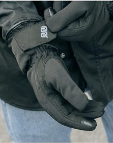 Resim Oj Upload Siyah Kışlık Motosiklet Eldiveni 