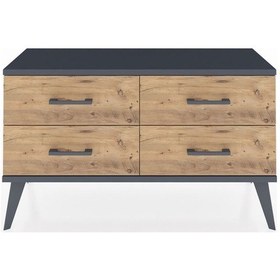 Resim Arges Şifonyer 4 Raflı 88x30x48 Çam-antrasit/çam Antrasit/çam 