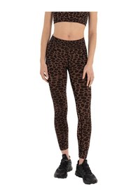 Resim Inguz Leopar Desen Seamless Toparlayıcı Tayt Kahverengi - Siyah 