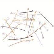 Resim 200 adet 50mm Çinko Alaşım Baş İğneleri, Çeşitli Renklerde 9 Şekilli Boş Tasarım - DIY Takı Yapımı & El Sanatları Aksesuarları için İdeal, Takı Yapım Malzemeleri 