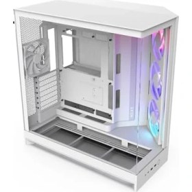Resim Daisy Home Nzxt H9 Rgb (2025) - Büyük Çift Bölmeli Atx Mid-Tower Airflow Bilgisayar Kasası - 1 x 420 mm Rgb Fan Birimi ve 1 x 120 mm Fan - 420 mm Radyatör Desteği - Sertleştirilmiş Cam - Beyaz 