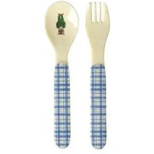 Resim Melamin Çatal Ve Kaşık Seti - Mavi Nathalie Lété 