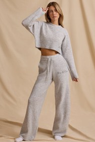 Resim Ice Marl'Da Orta Belli Geniş Paça Jogger'I - XS / Regular 