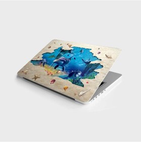 Resim Laptop Sticker Bilgisayar Notebook Pc Kaplama Etiketi Kum Balıkla 
