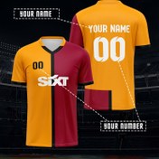 Resim Türk Galatasaray V Yaka Futbol Forması - Özel İsim ve Numara, Erkekler için Nefes Alabilen Spor Giyim, Yaz Partileri, Eğitim ve Rahat Geziler için Mükemmel, Spor Etkinlikleri Giyim, Dayanıklı Spor Giyim 
