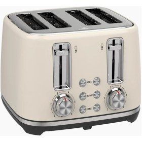 Resim Delixa Berghoff Gem Concept 4 Dilim Ekmek Kızartma Makinesi – 1800 W, Çift Kontrol Paneli | Vanilya Krem 