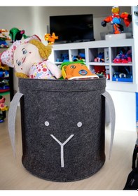 Resim Keçe Tavşan Oyuncak Sepeti, Çamaşır Sepeti 