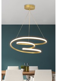 Resim Ransom Aydınlatma Modern Sarkıt Galaksi Gold Kasa Gün Işığı Ledli Avize Altın 