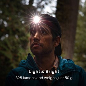 Resim HeadLamp 325 | 325 Lümen Ultra Hafif USB Kafa Lambası | Ember Yellow 