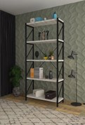 Resim Tiryaki Aksesuar Aydos Metal Kitaplık 5 Raflı 60 Cm Raf Kitaplık 
