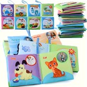 Resim 1 Adet Bebek Kumaş Kitabı - Yırtılmayan Yumuşak Kumaş, Okyanus Hayvanları & Çok Temalı Eğitici Oyuncak ile İnteraktif Öğrenme Düğmeleri, 0-3 Yaş Çocuklar için Bilişsel Gelişim Kitabı (Pembe/Yeşil/Mavi/Sarı), Bebek Kitabı, Duyusal Uyarım, Canlı Resimler, Çocuk Güvenliği Malzemesi 