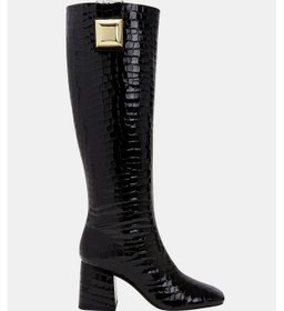 Resim Katy Perry Geminni Kadın Siyah Croco Topuklu Çizme Siyah 